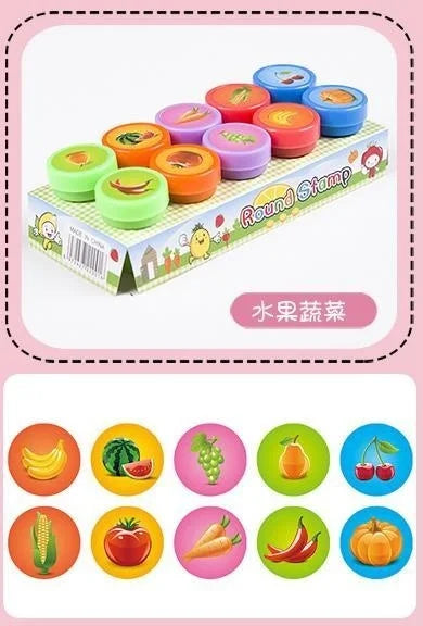 Lot de 10 tampons auto-encreurs pour enfants