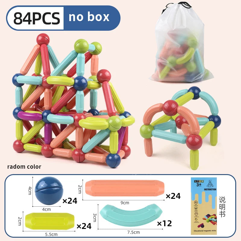 Jeu de construction magnétique pour enfants — Blocs éducatifs Montessori
