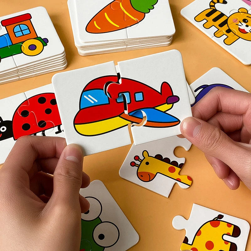 🃏 Cartes Montessori à Associer – Jeu de Puzzle & d'Association pour Tout-Petits | Jouet Éducatif d'Éveil (Certifié CE)
