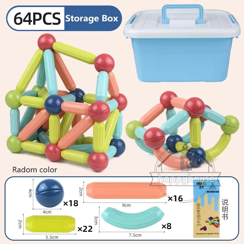 Jeu de construction magnétique pour enfants — Blocs éducatifs Montessori