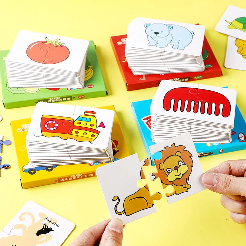 🃏 Cartes Montessori à Associer – Jeu de Puzzle & d'Association pour Tout-Petits | Jouet Éducatif d'Éveil (Certifié CE)