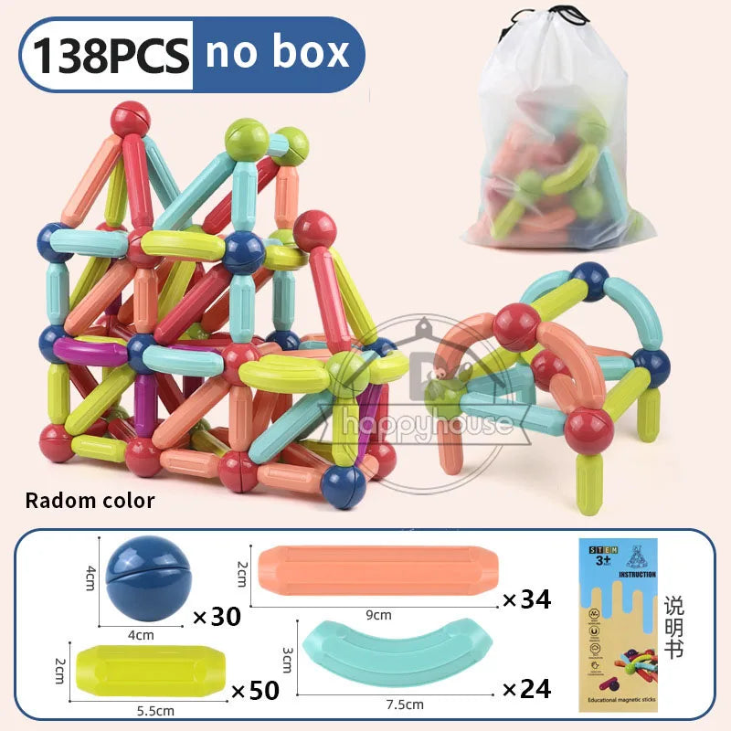 Jeu de construction magnétique pour enfants — Blocs éducatifs Montessori