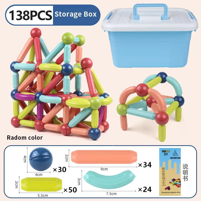 Jeu de construction magnétique pour enfants — Blocs éducatifs Montessori