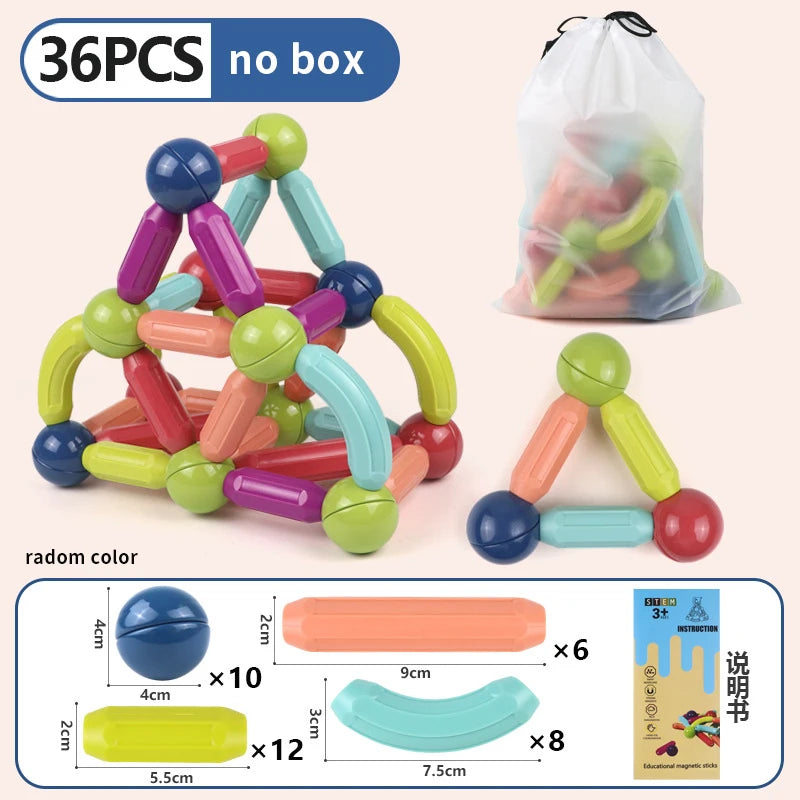Jeu de construction magnétique pour enfants — Blocs éducatifs Montessori