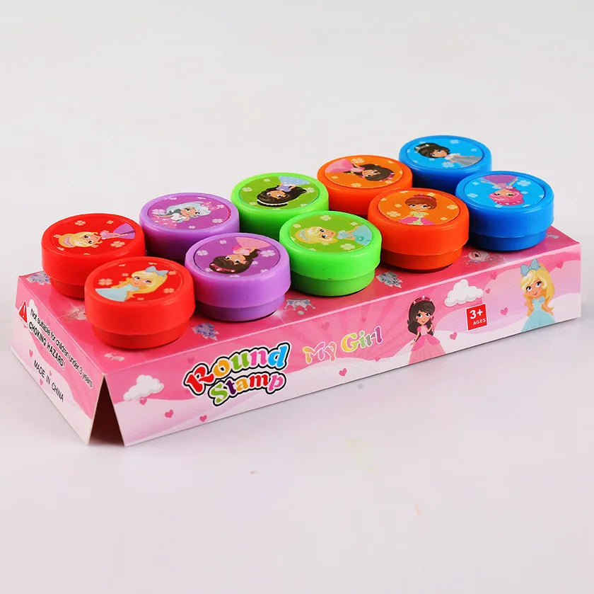 Lot de 10 tampons auto-encreurs pour enfants