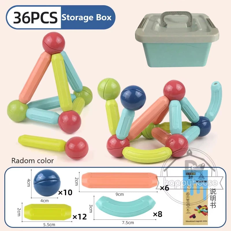 Jeu de construction magnétique pour enfants — Blocs éducatifs Montessori