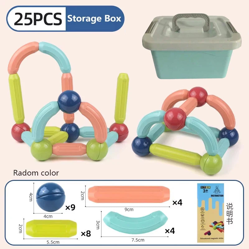 Jeu de construction magnétique pour enfants — Blocs éducatifs Montessori