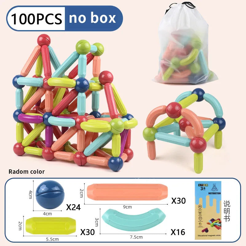 Jeu de construction magnétique pour enfants — Blocs éducatifs Montessori