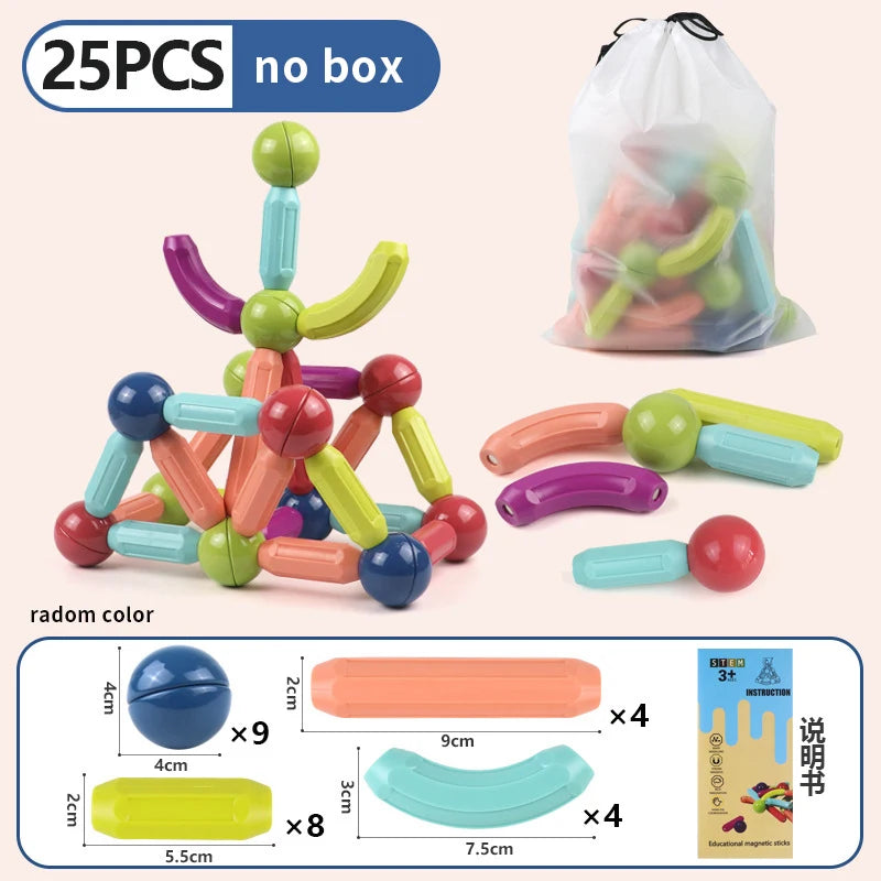 Jeu de construction magnétique pour enfants — Blocs éducatifs Montessori