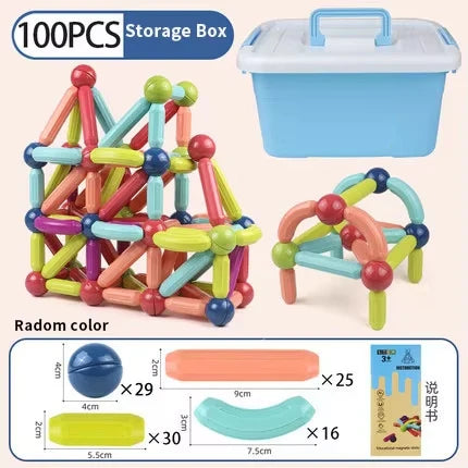Jeu de construction magnétique pour enfants — Blocs éducatifs Montessori